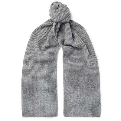 Ribbed Cashmere Scarf from Anderson & Sheppard