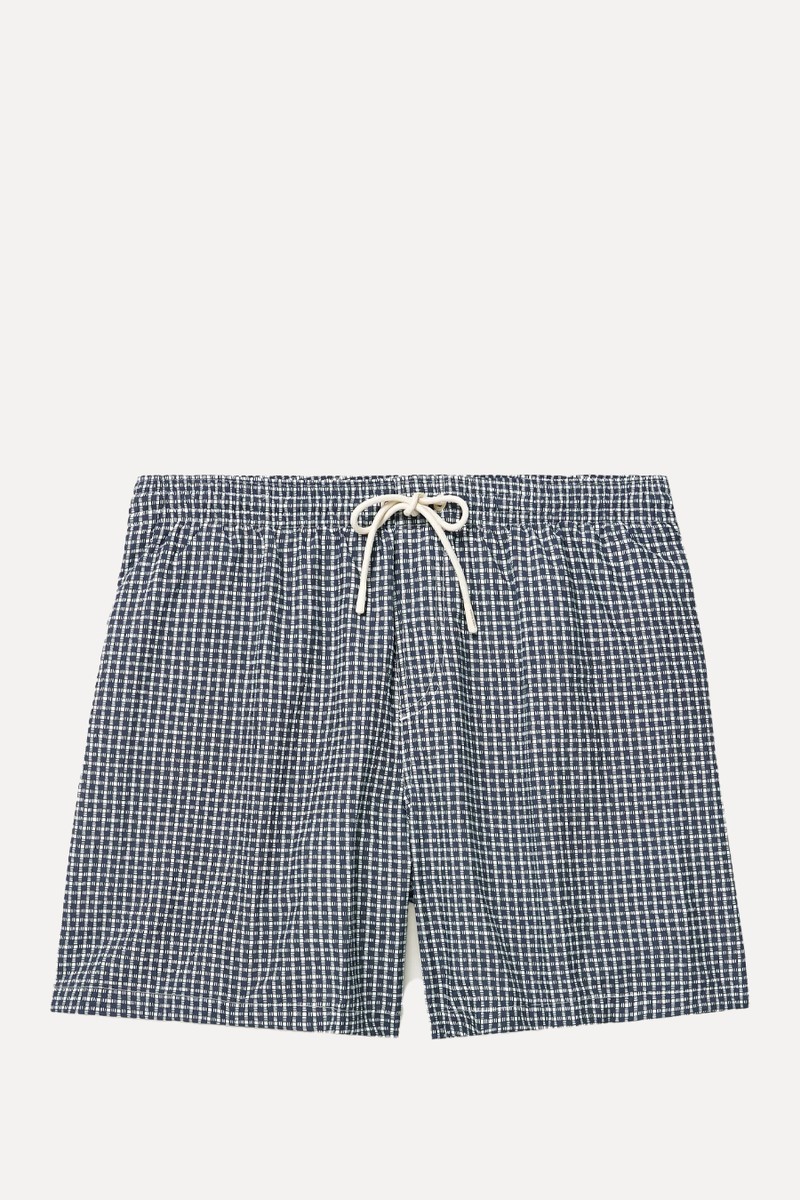 Daneu Straight-Leg Mid-Length Checked Swim Shorts from LORO PIANA