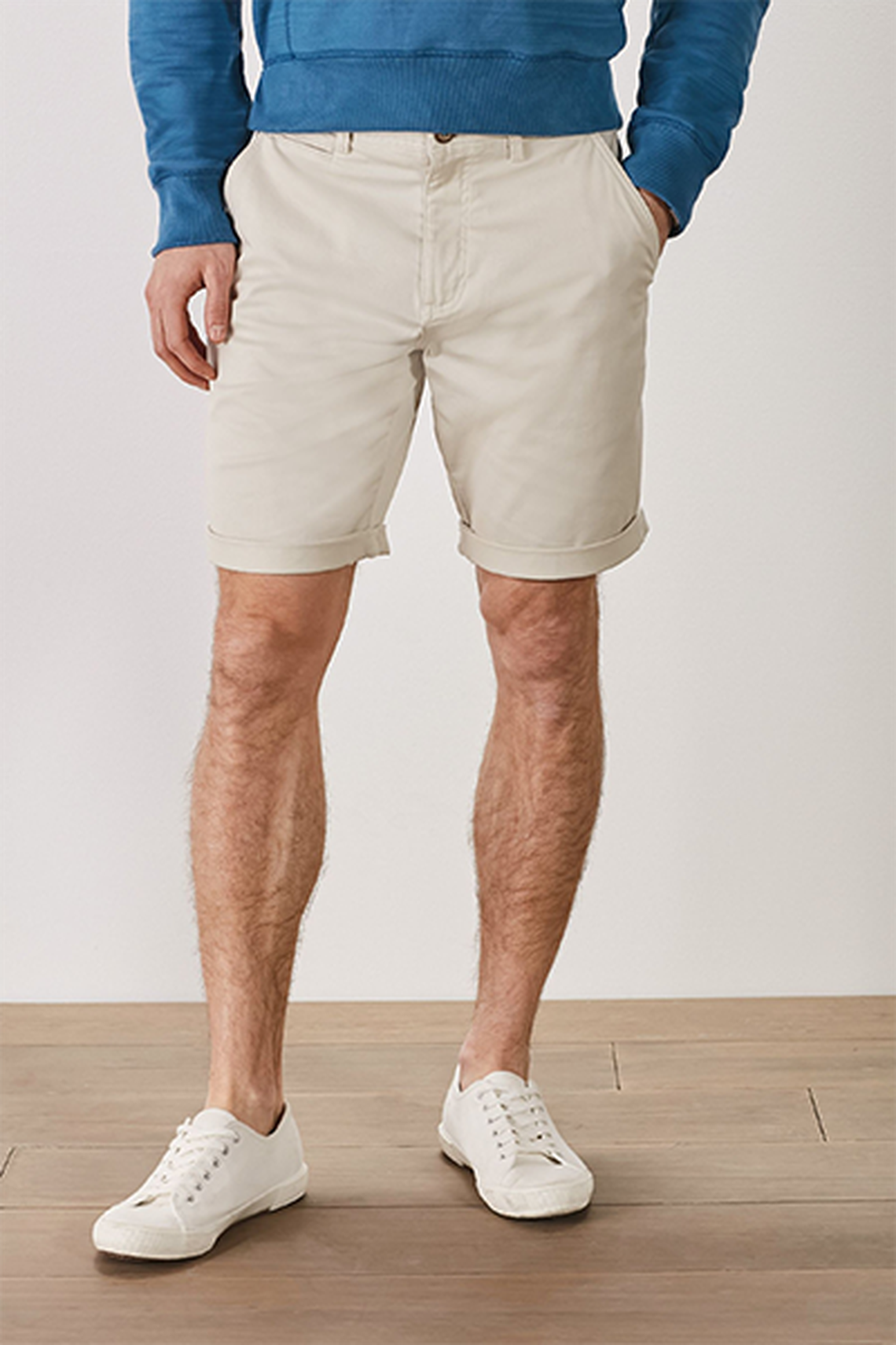 Organic Cotton Shorts Bone Chino