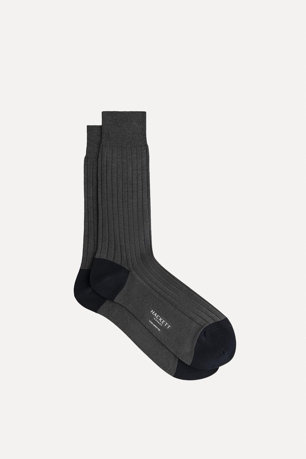 x from Ribbed Cotton Socks, £20 | Hackett London