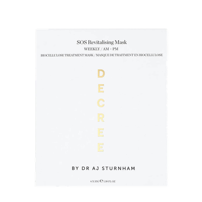 SOS Revitalising Sheet Mask from Decree By Dr AJ Sturnham