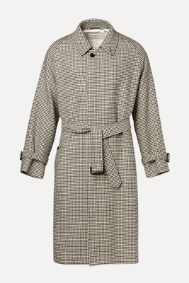 Wool Long Coat With Belt   from Fursac