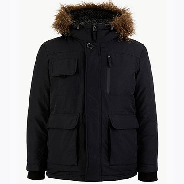 Faux Fur Trim Parka with Thermowarmth