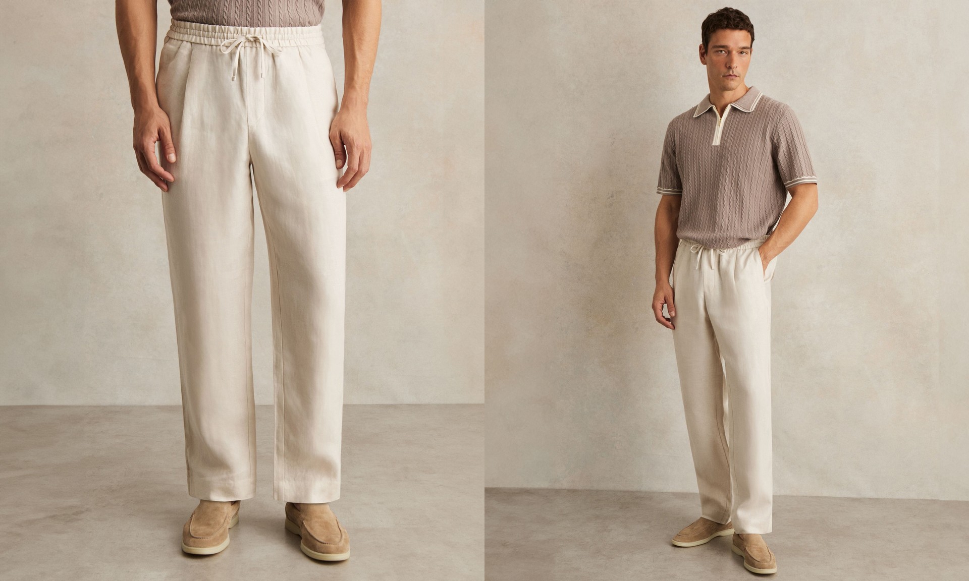 Barges Linen Drawstring Reiss Relaxed-Fit Trousers from Reiss