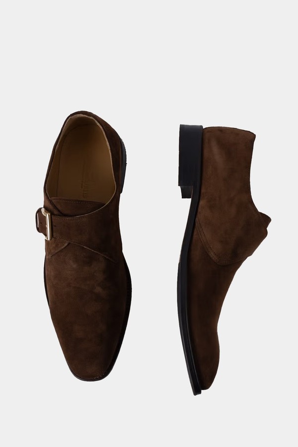 Suede Monk Strap Shoe