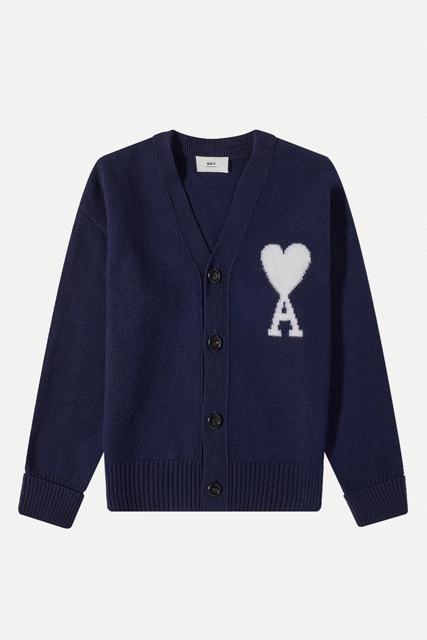 Cardigan With Contrasted Ami De Coeur from AMI Paris