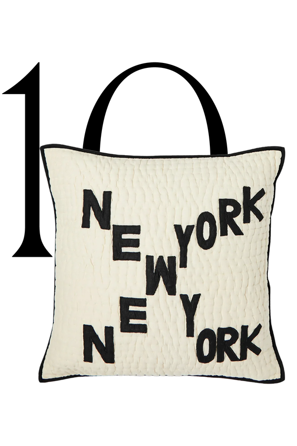 New York Quilted Pillow from Bongusta