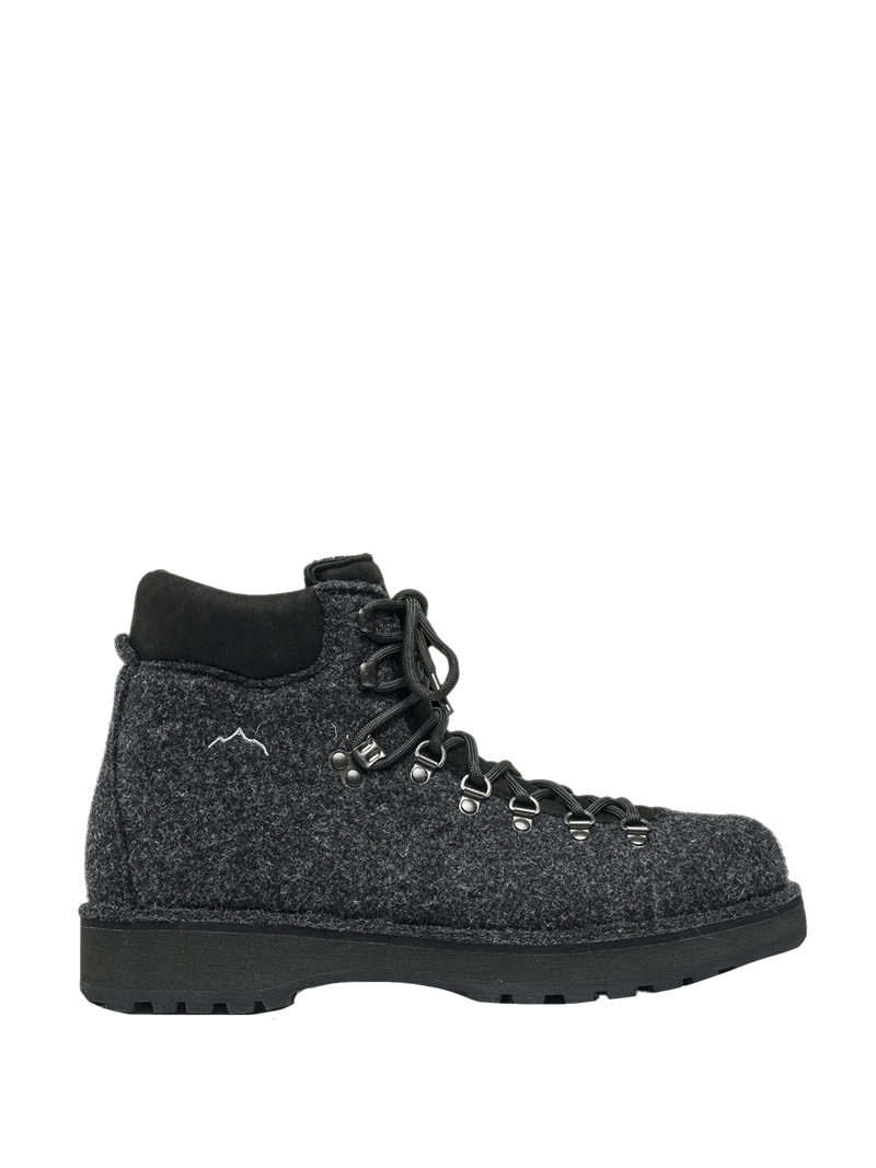 Felt Lace-Up Boots 