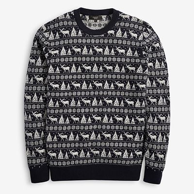 Fairisle Pattern Crew Neck Jumper from Next