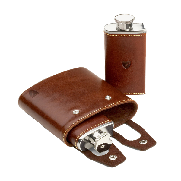 Leather Hip Flask from Aspinal Of London