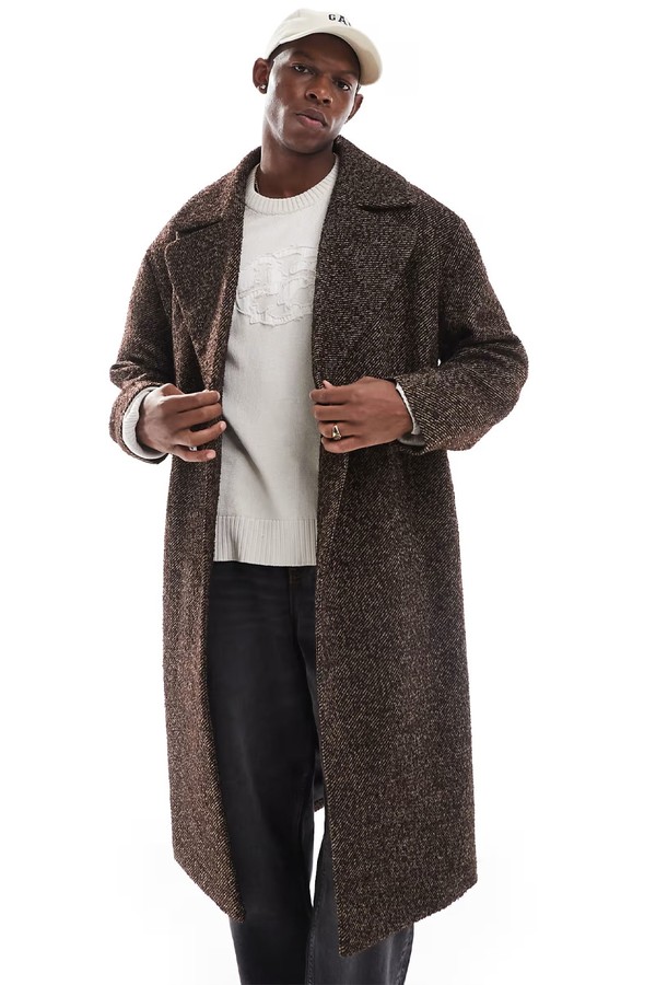 Oversized Wool Look Overcoat  from ASOS DESIGN 