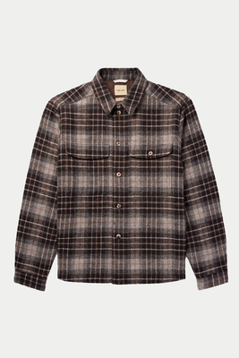 Checked Wool-Twill Overshirt from De Bonne Facture