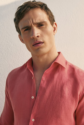 Slim Dyed Linen Shirt from Massimo Dutti
