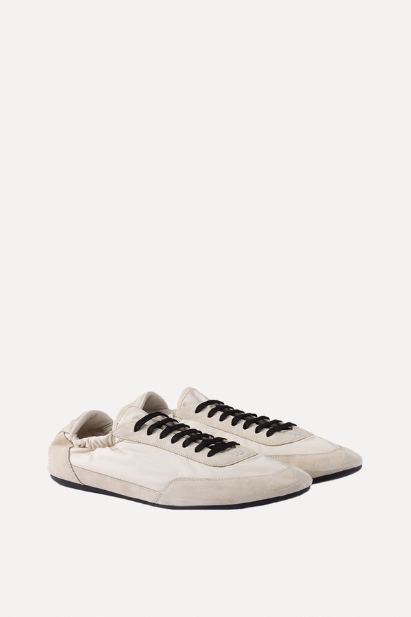 Collapse Re-Nylon & Suede Elasticized Sneakers from Prada