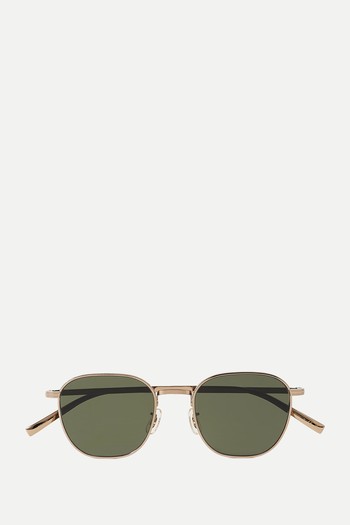 Rynn Round-Frame Gold-Tone Titanium Sunglasses from OLIVER PEOPLES