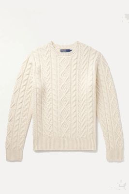 Cable-Knit Wool & Cashmere-Blend Sweater from Ralph Lauren 