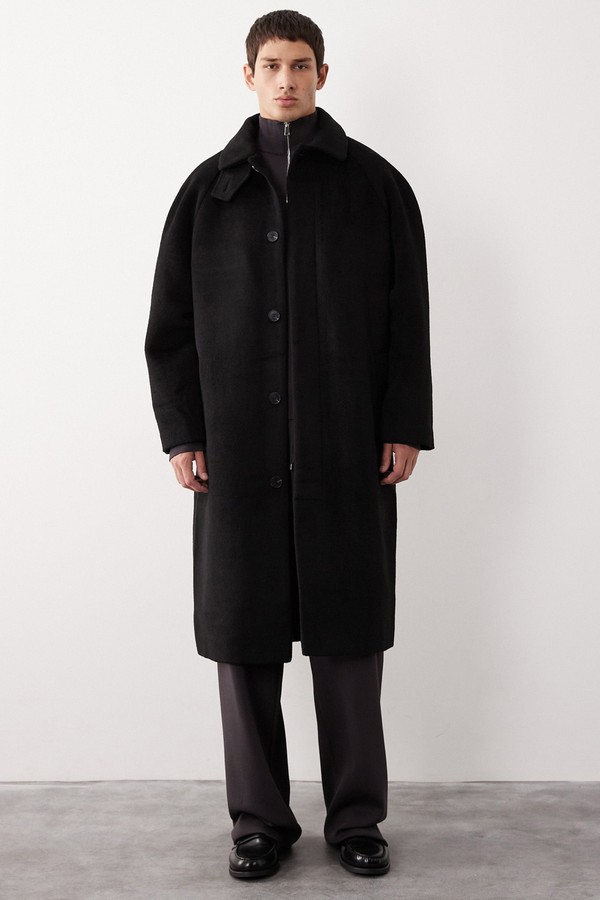 Wool Blend Overcoat 