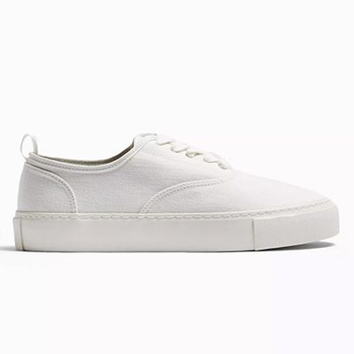 Considered White Canvas Trainers