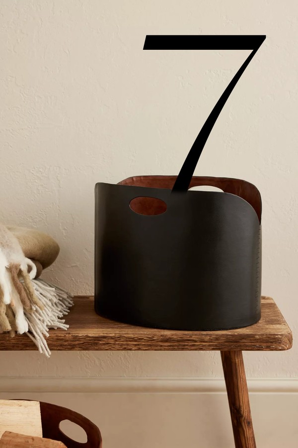 Faux-Leather Log Bucket from Anthropologie