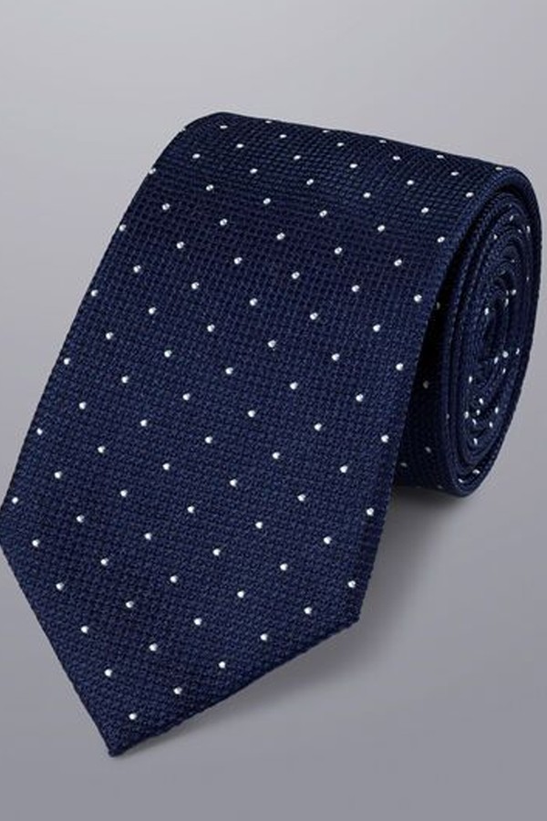 Stain Resistant Spot Silk Tie