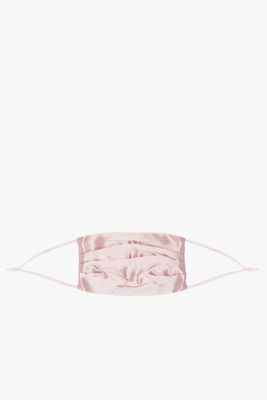 Pink Pintuck silk Face Mask from Slip