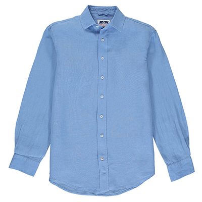 Abaco Linen Shirt - Ocean Blue