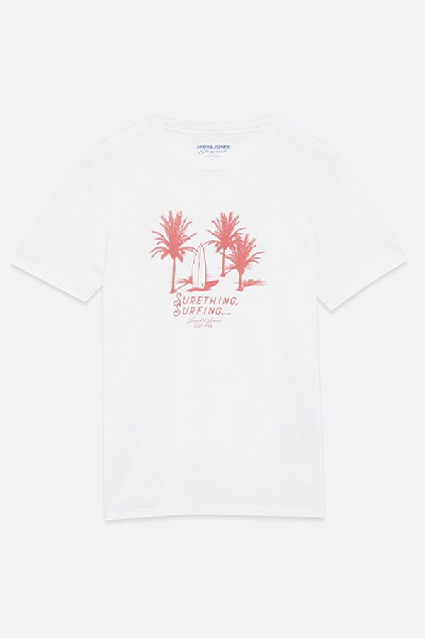 White Surfing Logo T-Shirt from Jack & Jones