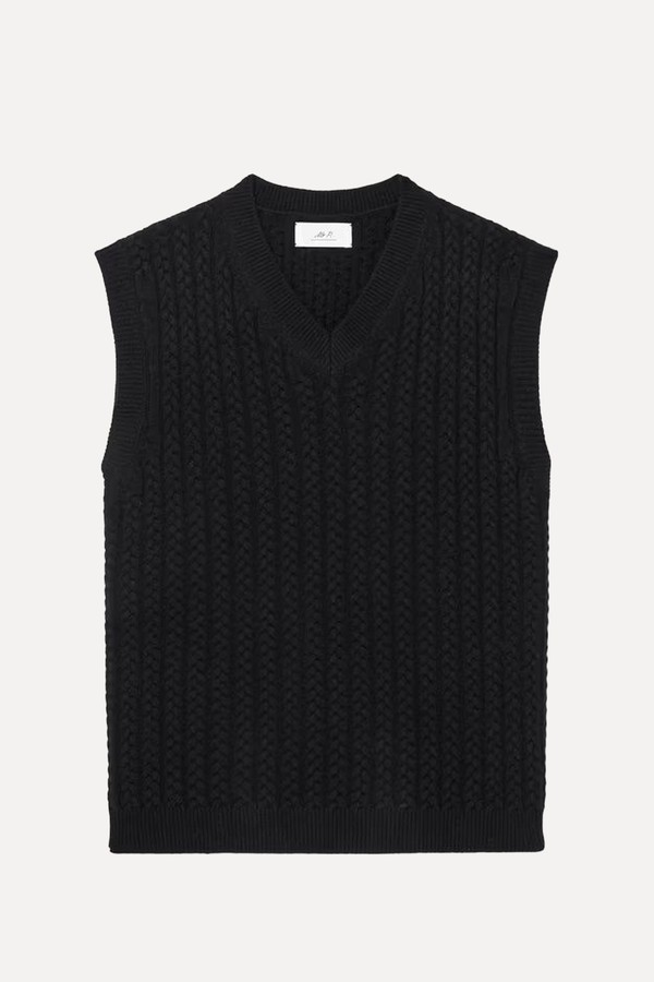 Cable-Knit Wool Sweater Vest from Mr P.