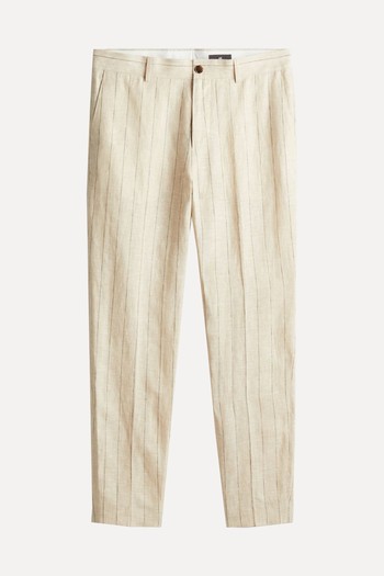 Regular Fit Linen Suit Trousers from H&M