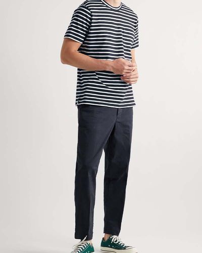 Striped Slub Cotton Jersey Printed T-Shirt, £50 | Alex Mill
