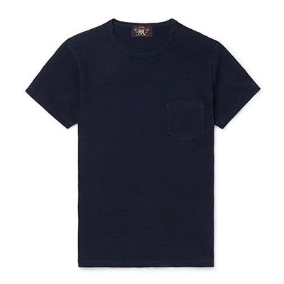 Slim-Fit Indigo Dyed Cotton Jersey T-Shirt from RRL