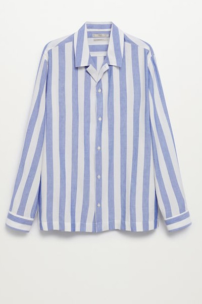 Striped Bowling Fluid Shirt from Mango