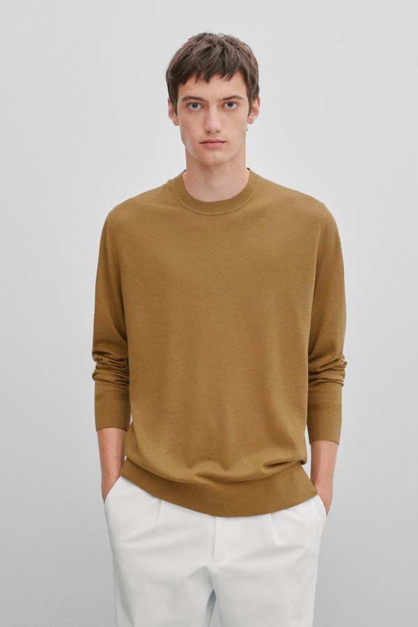 Crew Neck Sweater In Merino Wool Blend Studio