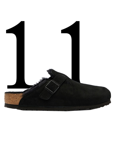 Black Boston Shearling Sandals from Birkenstocks