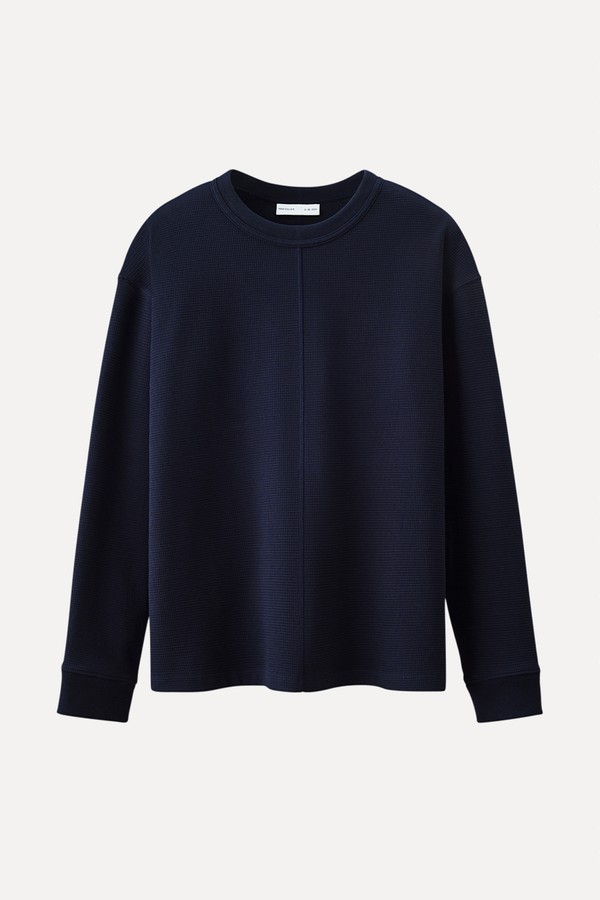 Waffled Long-Sleeved Top