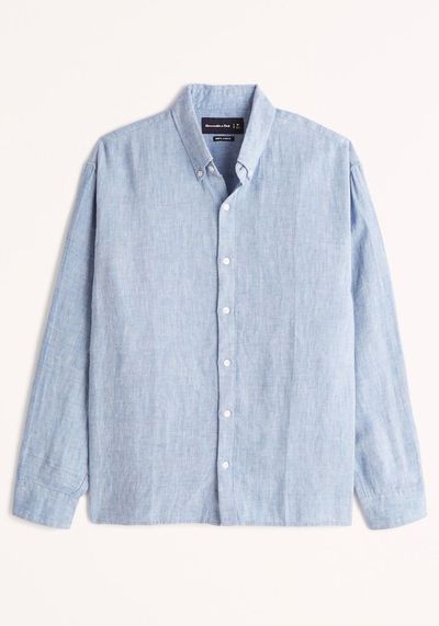 Linen Button-Up Shirt 