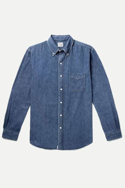 Button-Down Collar Denim Shirt from Orslow