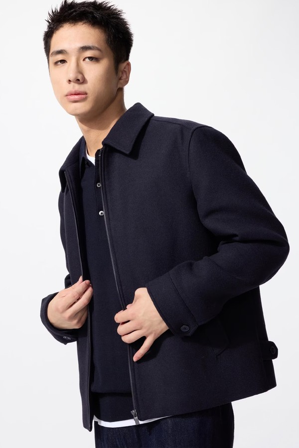 Single Collar Short Blouson