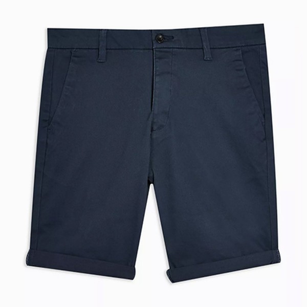 Navy Chino Skinny Shorts