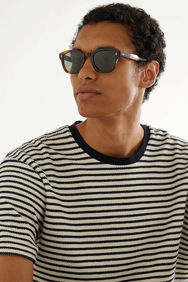 Carnegie Round-Frame Tortoiseshell Acetate Sunglasses from Cubitts