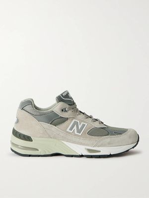 MIUK 991 Suede and Mesh Sneakers from New Balance