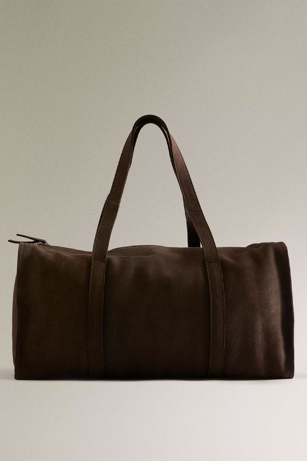 Faded Leather Travel Bag from Zara