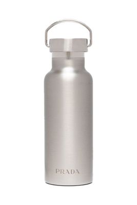 Silver Stainless Steel Logo Bottle from Prada