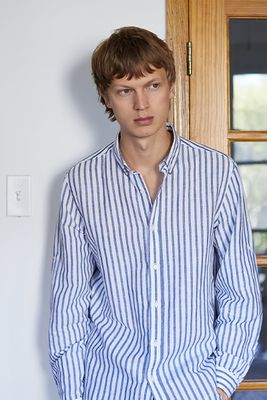 Striped Cotton Linen Shirt