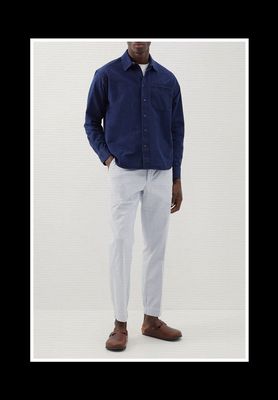 Sedgwick Striped Cotton-Blend Seersucker Trousers, £245 | Orlebar Brown