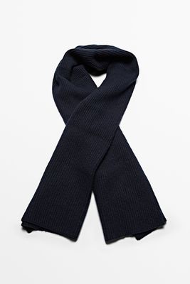 100% Wool Knit Scarf from Massimo Dutti
