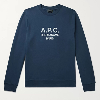 Logo Embroidered Loopback cotton Jersey Sweatshirt from A.P.C.
