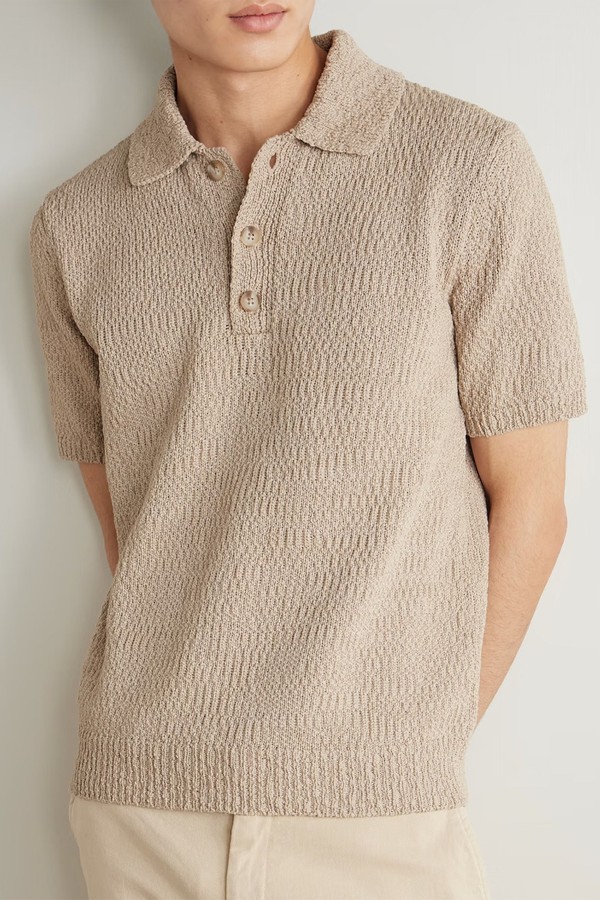 Slub Cotton Polo Shirt