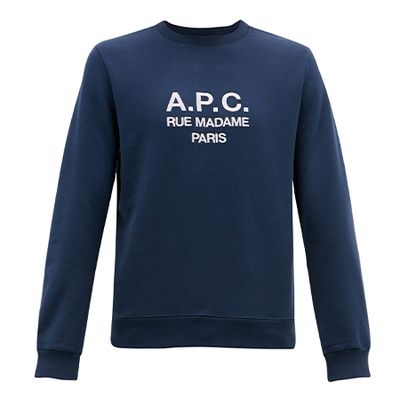 Logo Embroidered Cotton Sweatshirt from A.P.C