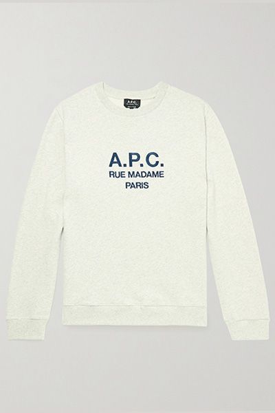 Rufus Logo-Embroidered Cotton-Jersey Sweatshirt from A.P.C.